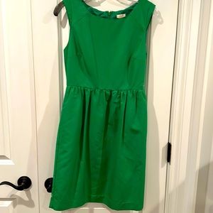 J Crew Emerald Green Cotton/Silk blend dress size 4